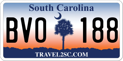 SC license plate BVO188