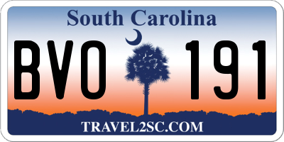 SC license plate BVO191