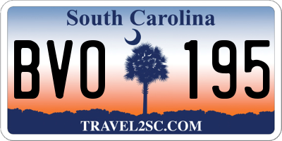 SC license plate BVO195