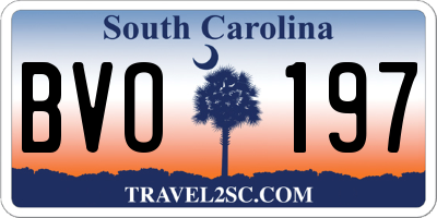 SC license plate BVO197