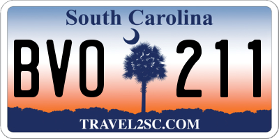 SC license plate BVO211