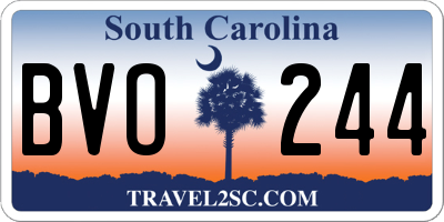 SC license plate BVO244