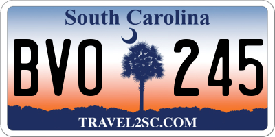 SC license plate BVO245