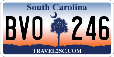 SC license plate BVO246