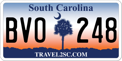 SC license plate BVO248