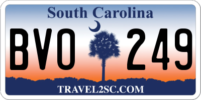 SC license plate BVO249