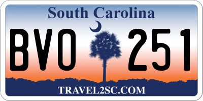 SC license plate BVO251
