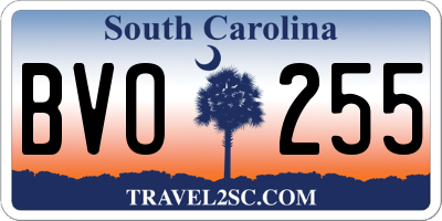 SC license plate BVO255