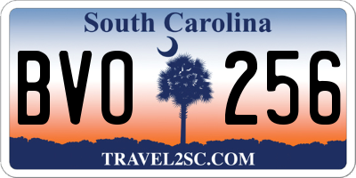 SC license plate BVO256