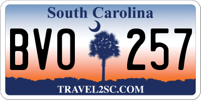 SC license plate BVO257