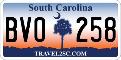 SC license plate BVO258