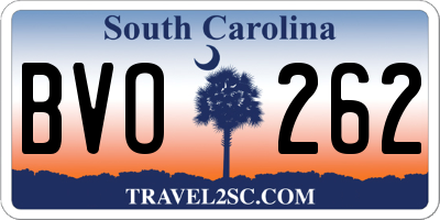 SC license plate BVO262