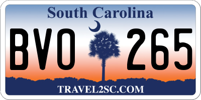 SC license plate BVO265
