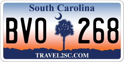 SC license plate BVO268