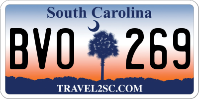 SC license plate BVO269