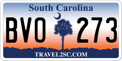 SC license plate BVO273