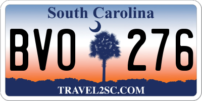 SC license plate BVO276