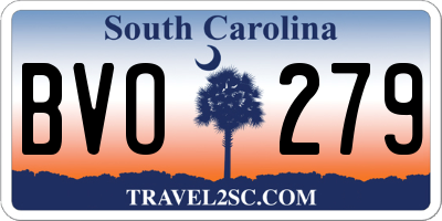 SC license plate BVO279