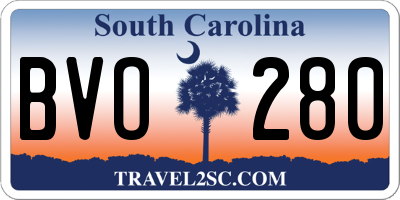 SC license plate BVO280