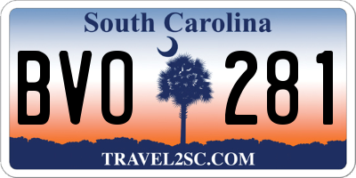 SC license plate BVO281
