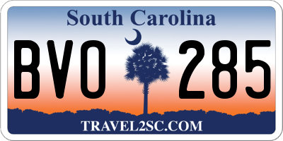 SC license plate BVO285