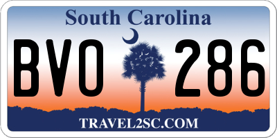 SC license plate BVO286