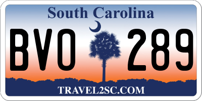 SC license plate BVO289