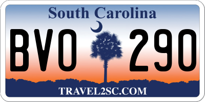 SC license plate BVO290