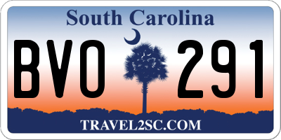 SC license plate BVO291