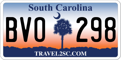 SC license plate BVO298