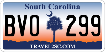 SC license plate BVO299
