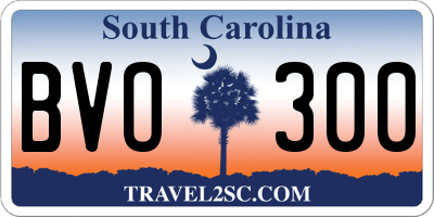 SC license plate BVO300