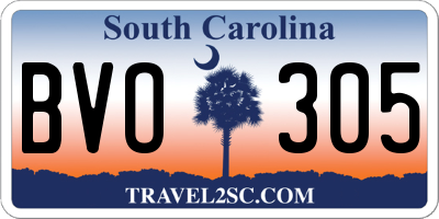 SC license plate BVO305