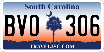 SC license plate BVO306