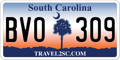 SC license plate BVO309