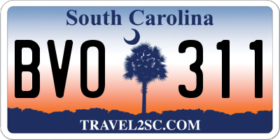 SC license plate BVO311