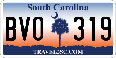 SC license plate BVO319