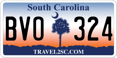 SC license plate BVO324