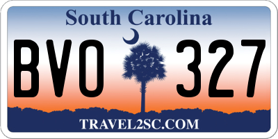 SC license plate BVO327