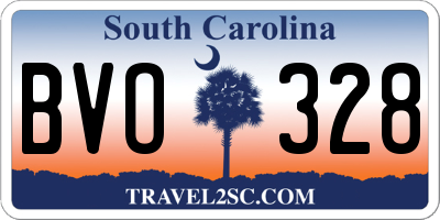 SC license plate BVO328
