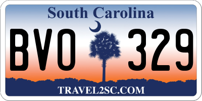 SC license plate BVO329