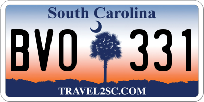 SC license plate BVO331