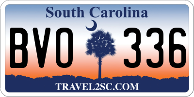 SC license plate BVO336