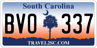 SC license plate BVO337