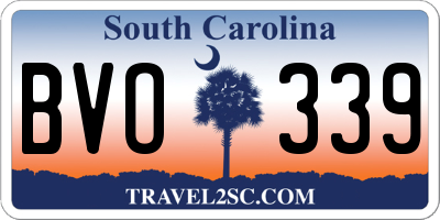 SC license plate BVO339