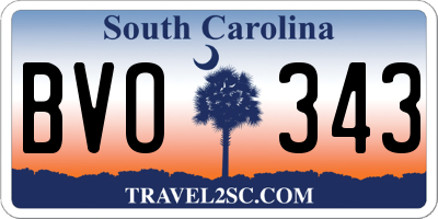SC license plate BVO343