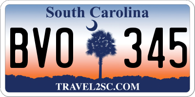 SC license plate BVO345