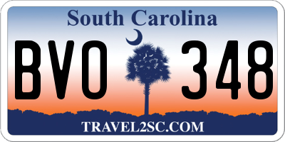 SC license plate BVO348