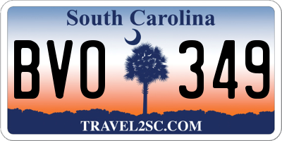 SC license plate BVO349