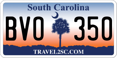 SC license plate BVO350